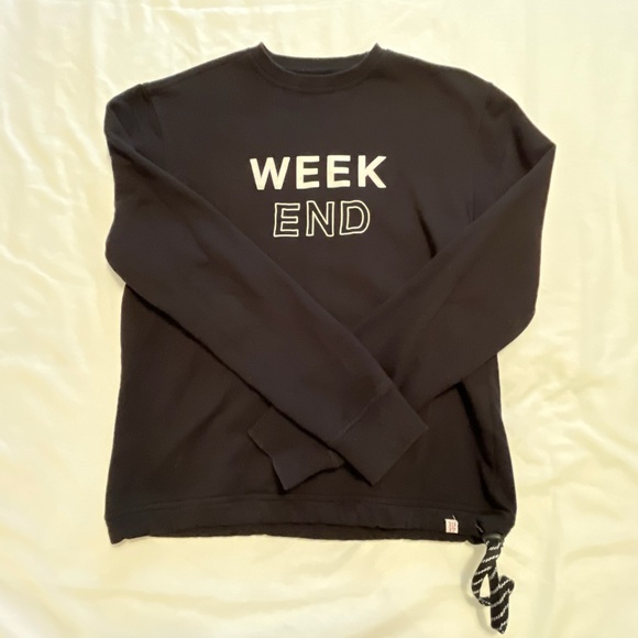 Weekend Black Crewneck Sweatshirt. Size L - Picture 3 of 10